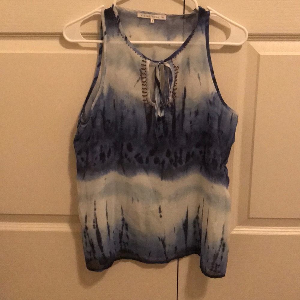 Violet + Claire Blue Top